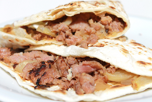 piadina salsiccia e cipolla